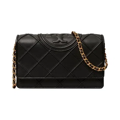 Pre-owned Tory Burch Fleming Chain Wallet 'black' | Women's Size Onesize