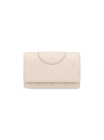 Tory Burch Fleming' Chain Wallet – Ivory In Neutrals