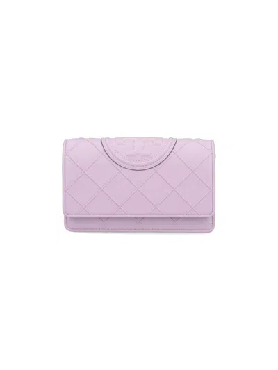 Tory Burch Quilted Chain Strap Purses & Cardholders In Purple