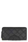 Tory Burch Quilted Leather Zip Wallet