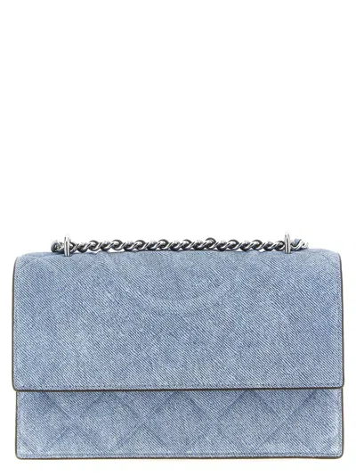 Tory Burch Fleming Convertibile Shoulder Bags Light Blue