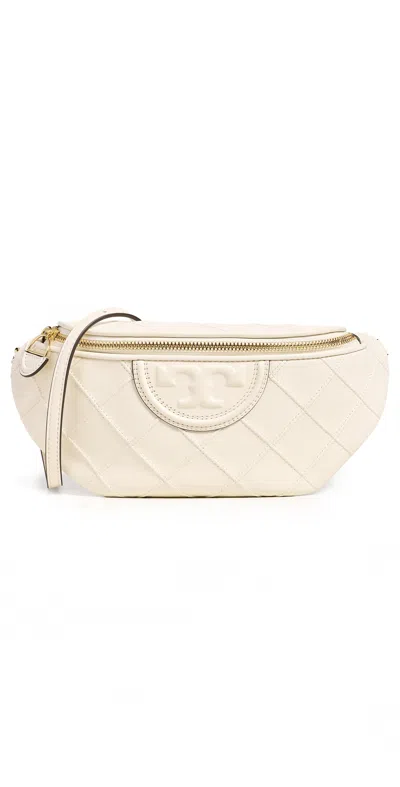 Tory Burch Fleming Convertible Belt Bag Light Cream In Sand