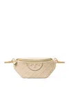 Tory Burch Fleming Convertible Leather Belt Bag In White