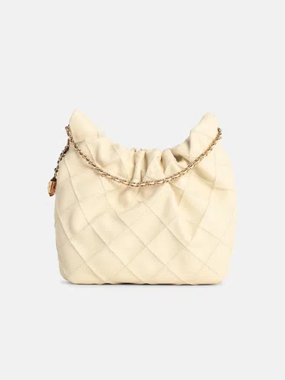 Tory Burch 'fleming' Cream Leather Mini Bag