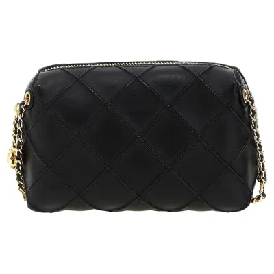 Pre-owned Tory Burch Fleming Crossbody Bag � Black