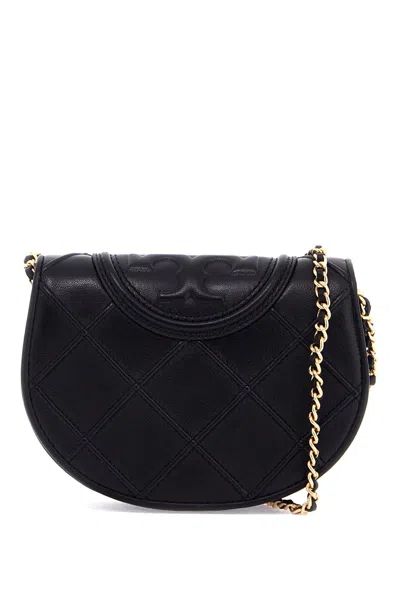 Tory Burch Fleming Crossbody Mini Bag In Black