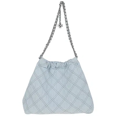 TORY BURCH TORY BURCH FLEMING DENIM HOBO BAG