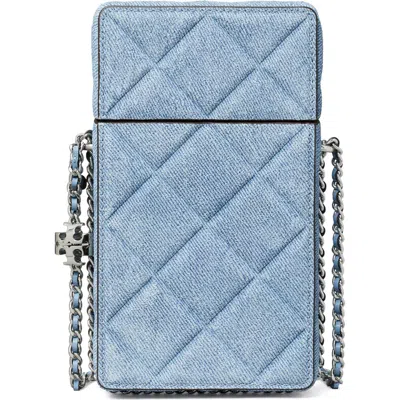 Tory Burch Fleming Denim Phone Crossbody Bag
