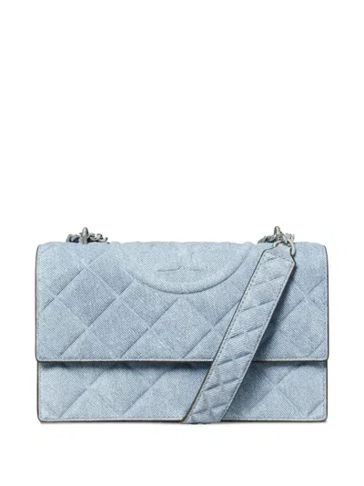 Tory Burch Fleming Denim Small Convertible Sho