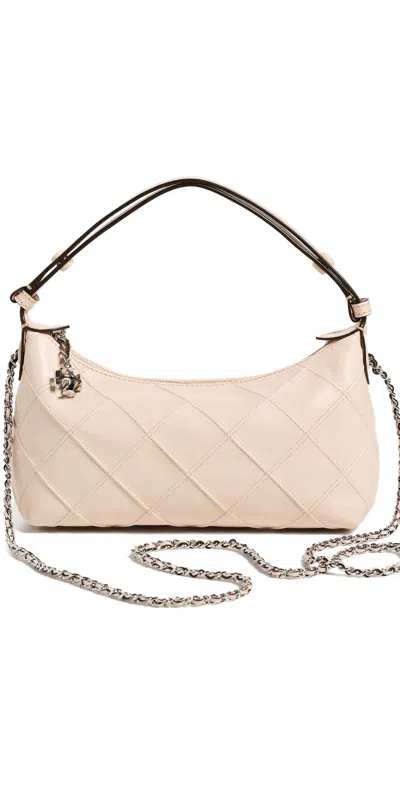 Tory Burch Fleming Distressed Pouchette Shoulder Bag Soft Pink