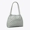 Tory Burch Fleming Drawstring Bag In Gray