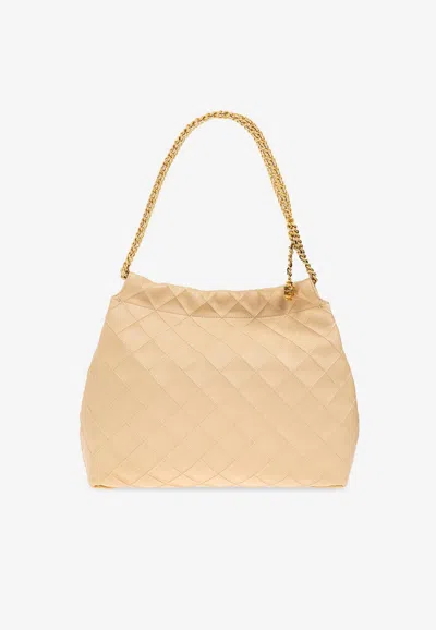 Tory Burch Fleming Drawstring Shoulder Bag In Sand