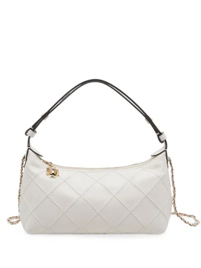 Tory Burch Fleming 皮革手拿包 In Ecru