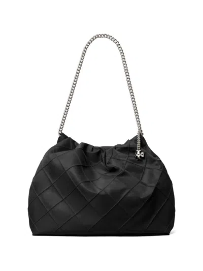Tory Burch Fleming Hobo Bag In Black