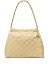 Tory Burch Fleming Chain Quilted Leather Hobo Bag In Neutrals