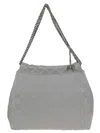 Tory Burch Quilted Lamb Leather Shoulder Bag With Chain Strap In Gray
