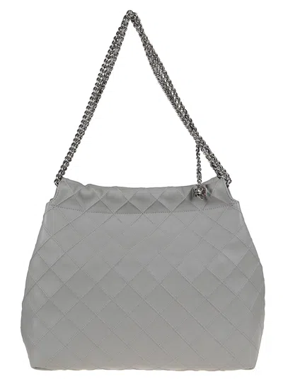 Tory Burch Fleming Hobo In Gray