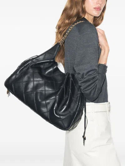 Tory Burch Fleming Large Leather Tote In Black