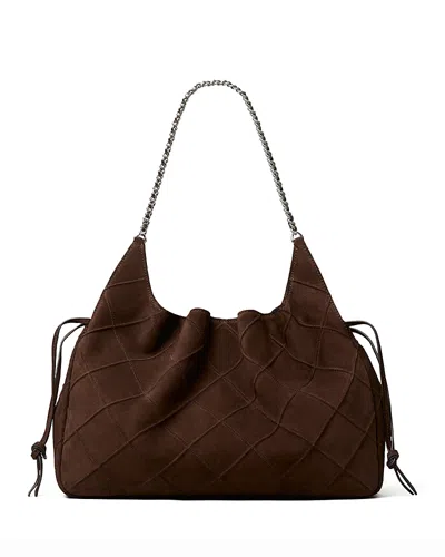 Tory Burch Fleming Large Leather Tote In Brown