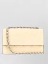 Tory Burch Fleming Leather Clutch Chain Strap In White