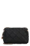 Tory Burch Fleming Small Quilted Leather Crossbody Bag Color Black In Black