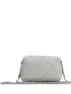 Tory Burch Fleming Leather Crossbody Bag In Gray