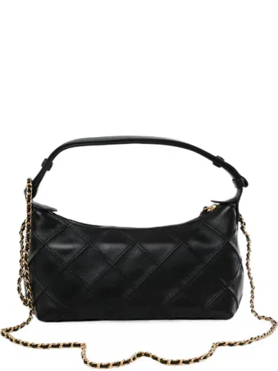 Tory Burch Fleming Leather Pouch In Black