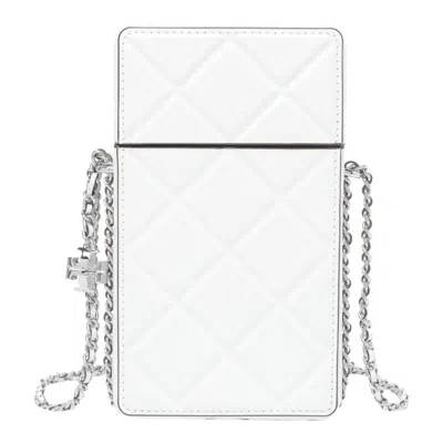 Tory Burch Fleming Leather Smartphone Case In White