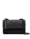 Tory Burch Fleming Matte Shoulder Bag In Black