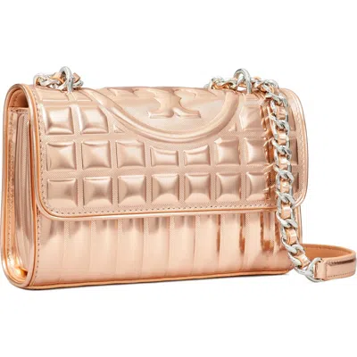 Tory Burch Fleming Metallic Convertible Shoulder Bag In Gold