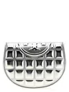Tory Burch Fleming Metallic Square Quilt Wallets And Card Holders In Metallic