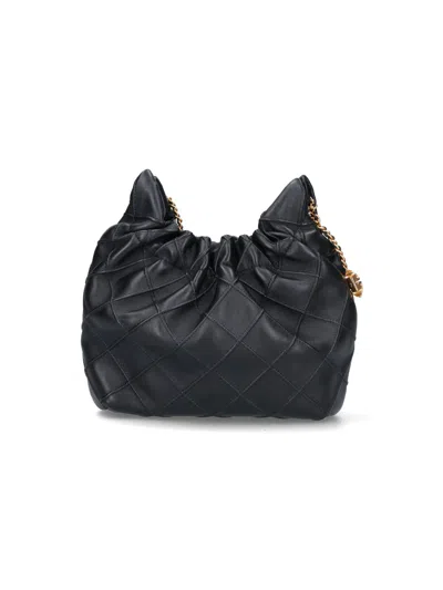 Tory Burch Fleming Mini Bag In Black