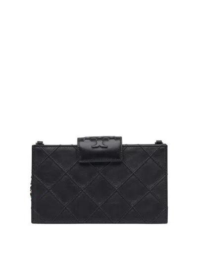 TORY BURCH TORY BURCH FLEMING MINI CHAIN WALLET IN QUILTED LEATHER DESIGN