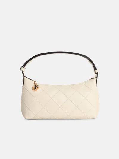 Tory Burch 'fleming' Mini Clutch Bag In Light Cream Nappa Leather In White