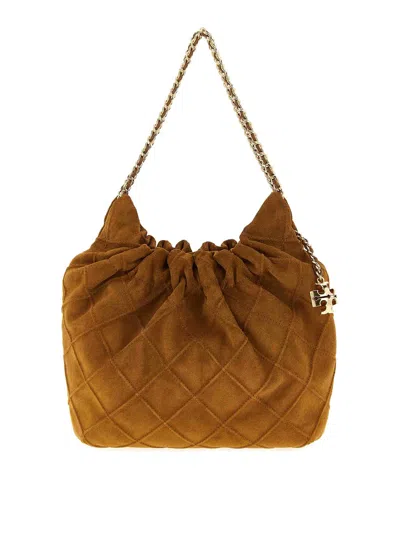 Tory Burch Fleming Mini Handbag In Brown