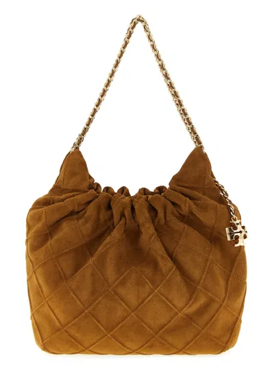 Tory Burch 'fleming Mini' Handbag In Brown