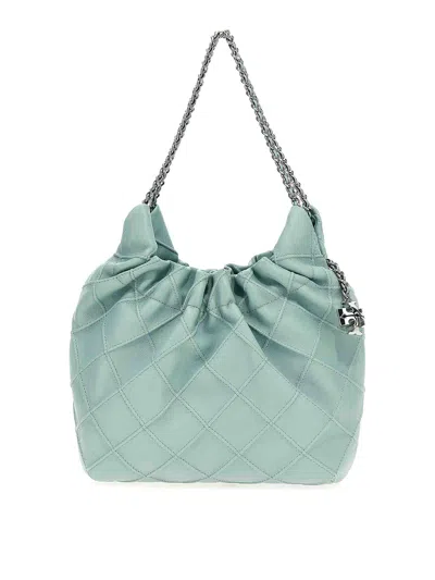 Tory Burch Fleming Mini Handbag In Light Blue