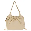 Tory Burch Mini Hobo Fleming In Nappa Color Vanilla
