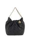 Tory Burch Fleming Mini Hobo Bag In Black