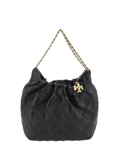 Tory Burch Fleming Mini Hobo Bag In Black