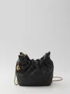 Tory Burch Fleming Mini Hobo Leather Bag Color Black In Black