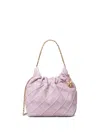 Tory Burch Mini Fleming Soft Hobo Bag In Purple