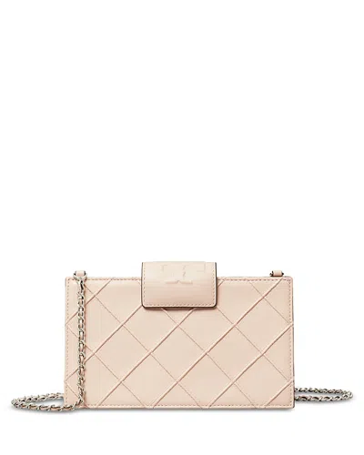 Tory Burch Fleming Mini Leather Chain Wallet In Pink