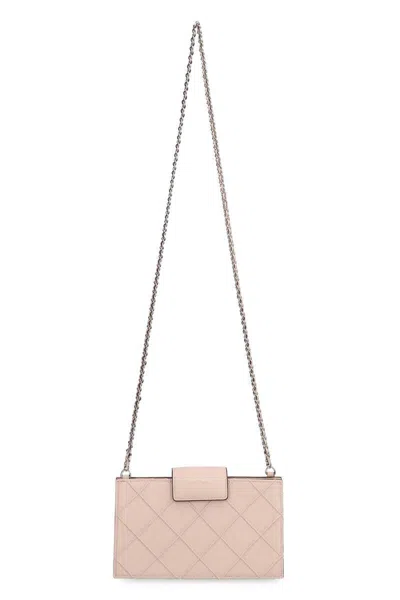 TORY BURCH TORY BURCH FLEMING MINI LEATHER WALLET ON CHAIN