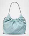 Tory Burch Mini Fleming Quilted Leather Hobo Bag In Mist