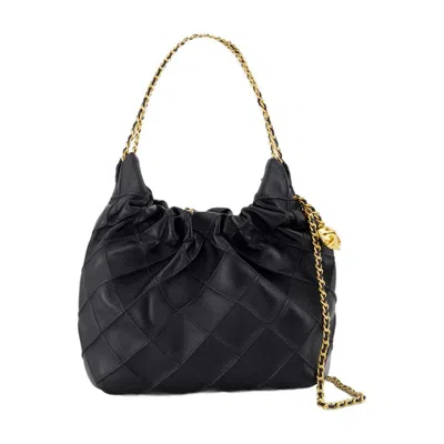 Tory Burch Fleming Mini Shoulder Bag In Black