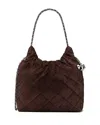 Tory Burch Fleming Suede Hobo Bag In Licorice