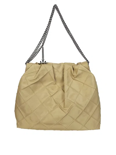 Tory Burch Fleming Nylon Mini Hobo Handbag In Beige