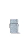 Tory Burch Fleming Phone Crossbody Bag In Blue