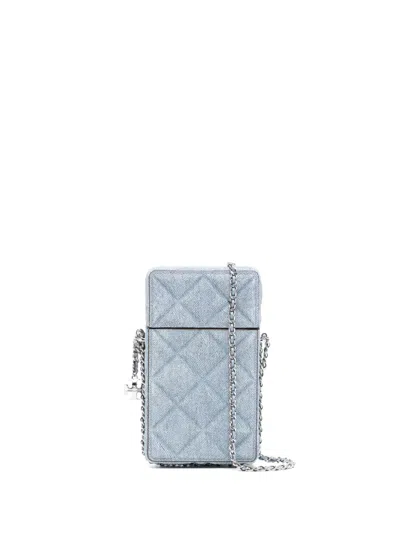 Tory Burch Fleming Phone Crossbody Bag In Blue